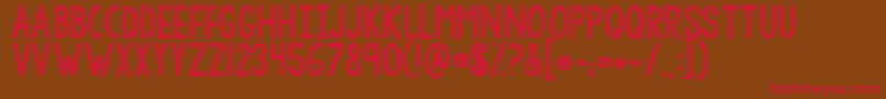 Kgallofme Font – Red Fonts on Brown Background