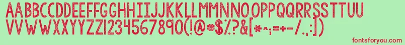 Kgallofme Font – Red Fonts on Green Background