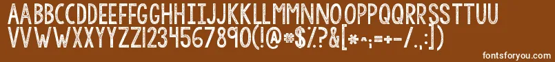 Шрифт Kgallofme – белые шрифты на коричневом фоне