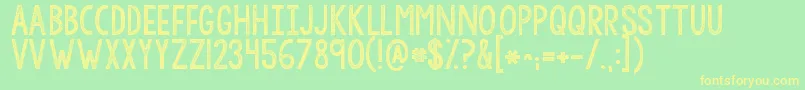 Kgallofme Font – Yellow Fonts on Green Background