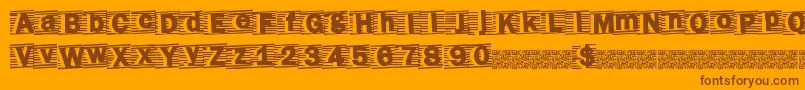 Totalevent Font – Brown Fonts on Orange Background