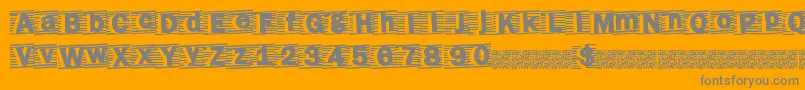 Totalevent-Schriftart – Graue Schriften auf orangefarbenem Hintergrund