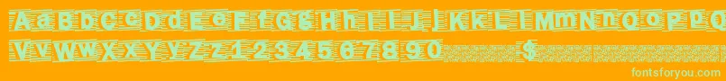 Totalevent Font – Green Fonts on Orange Background