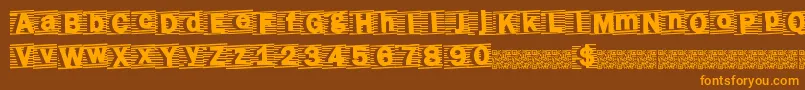 Totalevent Font – Orange Fonts on Brown Background