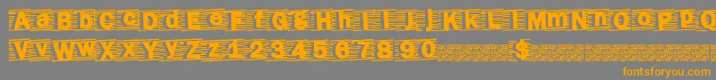 Totalevent Font – Orange Fonts on Gray Background