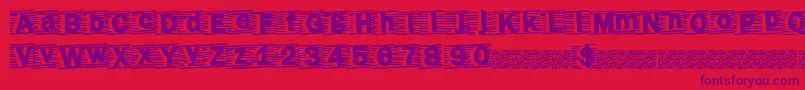 Totalevent Font – Purple Fonts on Red Background