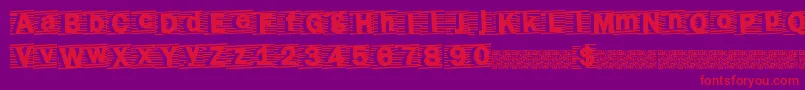 Totalevent Font – Red Fonts on Purple Background