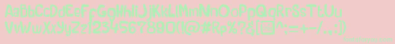 RoadshowIaic2013 Font – Green Fonts on Pink Background