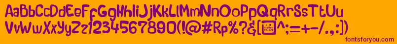 More about RoadshowIaic2013 Font RoadshowIaic2013 Font – Purple Fonts on Orange Background