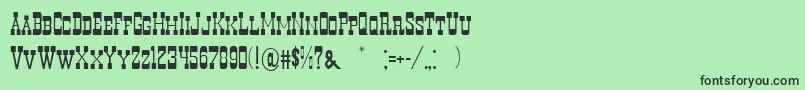 DecreeThin Font – Black Fonts on Green Background