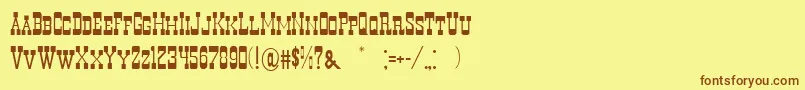 DecreeThin Font – Brown Fonts on Yellow Background