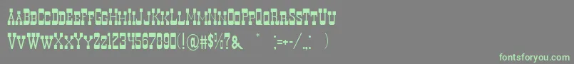 DecreeThin Font – Green Fonts on Gray Background