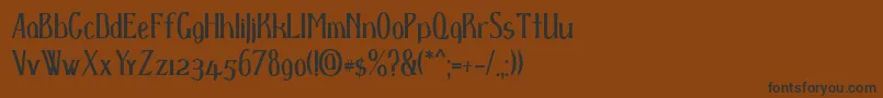D spenser Font – Black Fonts on Brown Background