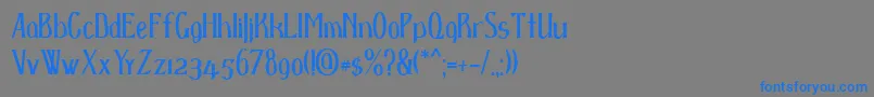 D spenser Font – Blue Fonts on Gray Background