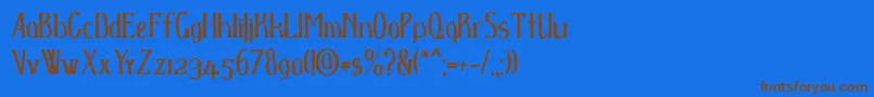 D spenser Font – Brown Fonts on Blue Background