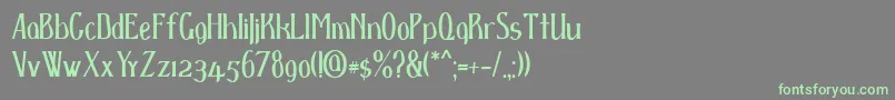 D spenser Font – Green Fonts on Gray Background