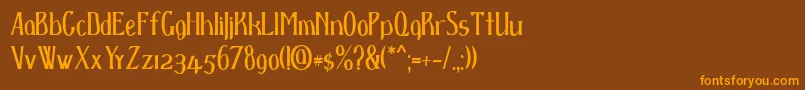 D spenser Font – Orange Fonts on Brown Background