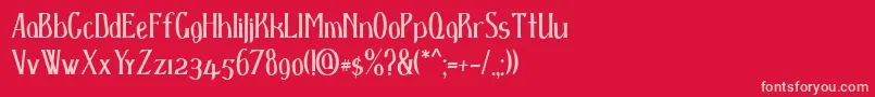 More about D spenser Font D spenser Font – Pink Fonts on Red Background