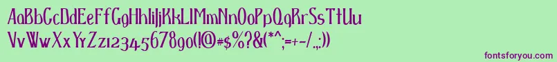 D spenser Font – Purple Fonts on Green Background