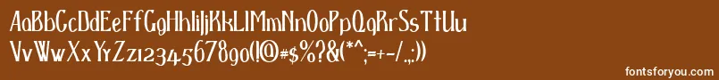 フォントD spenser – 茶色の背景に白い文字