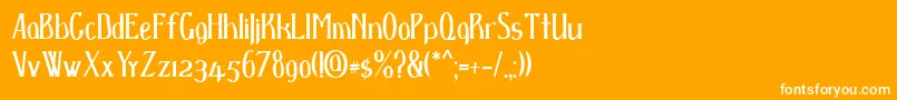 D spenser Font – White Fonts on Orange Background