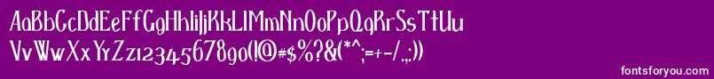 D spenser Font – White Fonts on Purple Background