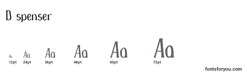 D spenser Font Sizes