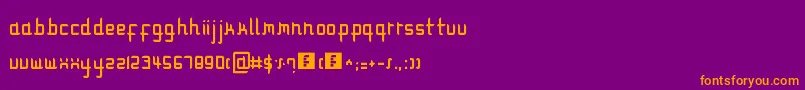 Шрифт Modulare1 – оранжевые шрифты на фиолетовом фоне