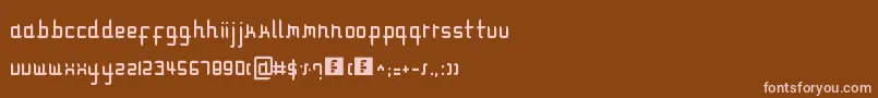 Шрифт Modulare1 – розовые шрифты на коричневом фоне