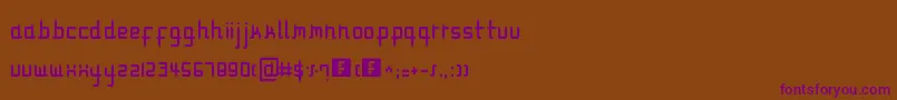 Fonte Modulare1 – fontes roxas em um fundo marrom