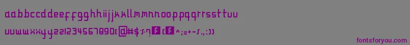 Modulare1-fontti – violetit fontit harmaalla taustalla