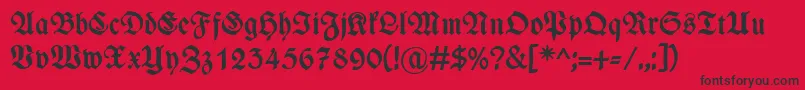 WieynkfrakturBold Font – Black Fonts on Red Background