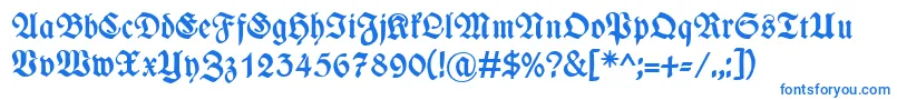 Шрифт WieynkfrakturBold – синие шрифты