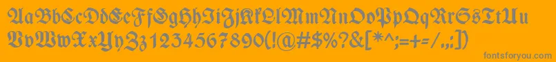 WieynkfrakturBold-Schriftart – Graue Schriften auf orangefarbenem Hintergrund