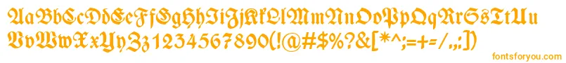 WieynkfrakturBold-Schriftart – Orangefarbene Schriften auf weißem Hintergrund