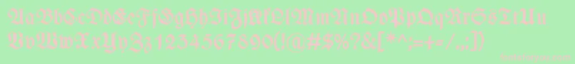 WieynkfrakturBold Font – Pink Fonts on Green Background