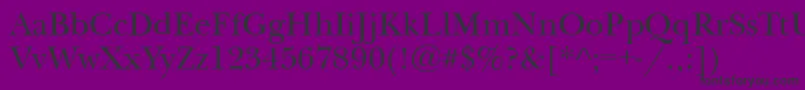 Czcionka Newbaskervillectt – czarne czcionki na fioletowym tle