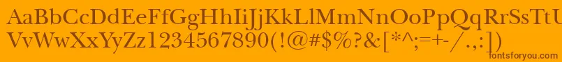 Más sobre la fuente Newbaskervillectt fuente Newbaskervillectt – Fuentes Marrones Sobre Fondo Naranja
