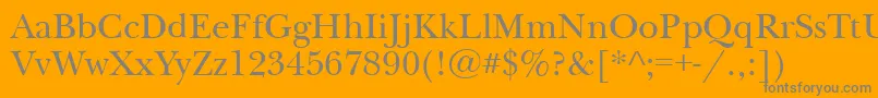 Newbaskervillectt Font – Gray Fonts on Orange Background