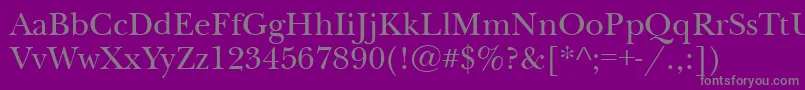 Шрифт Newbaskervillectt – серые шрифты на фиолетовом фоне