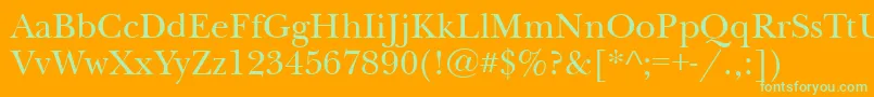 Saiba mais sobre a fonte Newbaskervillectt Fonte Newbaskervillectt – fontes verdes em um fundo laranja
