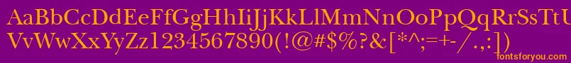 Newbaskervillectt Font – Orange Fonts on Purple Background