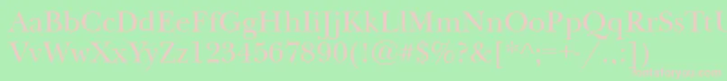 Fonte Newbaskervillectt – fontes rosa em um fundo verde