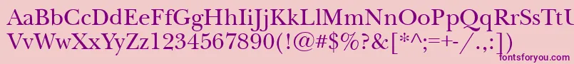 Newbaskervillectt Font – Purple Fonts on Pink Background