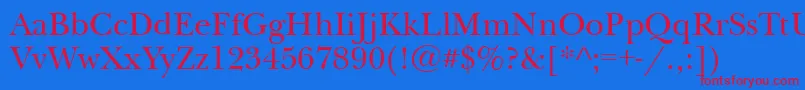 More about Newbaskervillectt Font Newbaskervillectt Font – Red Fonts on Blue Background