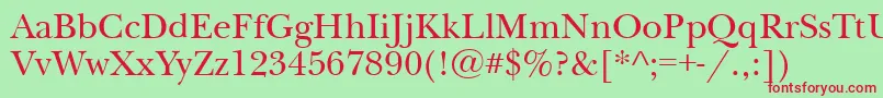 Newbaskervillectt Font – Red Fonts on Green Background