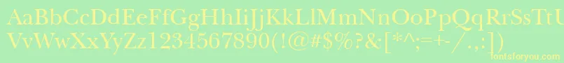 More about Newbaskervillectt Font Newbaskervillectt Font – Yellow Fonts on Green Background