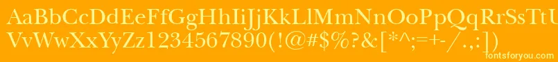 Newbaskervillectt Font – Yellow Fonts on Orange Background