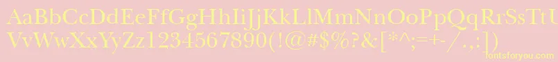 Newbaskervillectt Font – Yellow Fonts on Pink Background