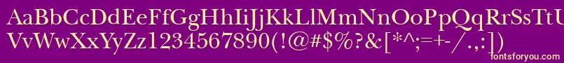 Newbaskervillectt Font – Yellow Fonts on Purple Background